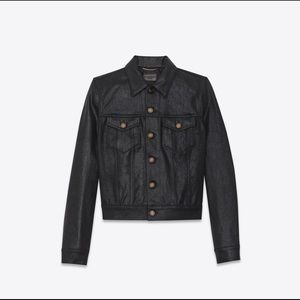 - SLP Hedi Slimane Coated Waxed Denim Jacket